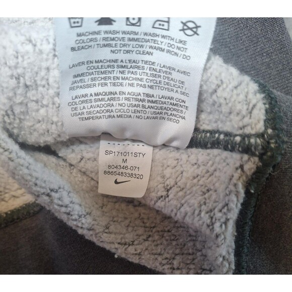 Nike Hoodie Mens Medium Grey Club Fleece Long Sleeve Sportswear Gray 804346-071 - Picture 2 of 11